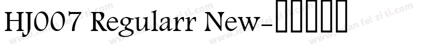 HJ007 Regularr New字体转换